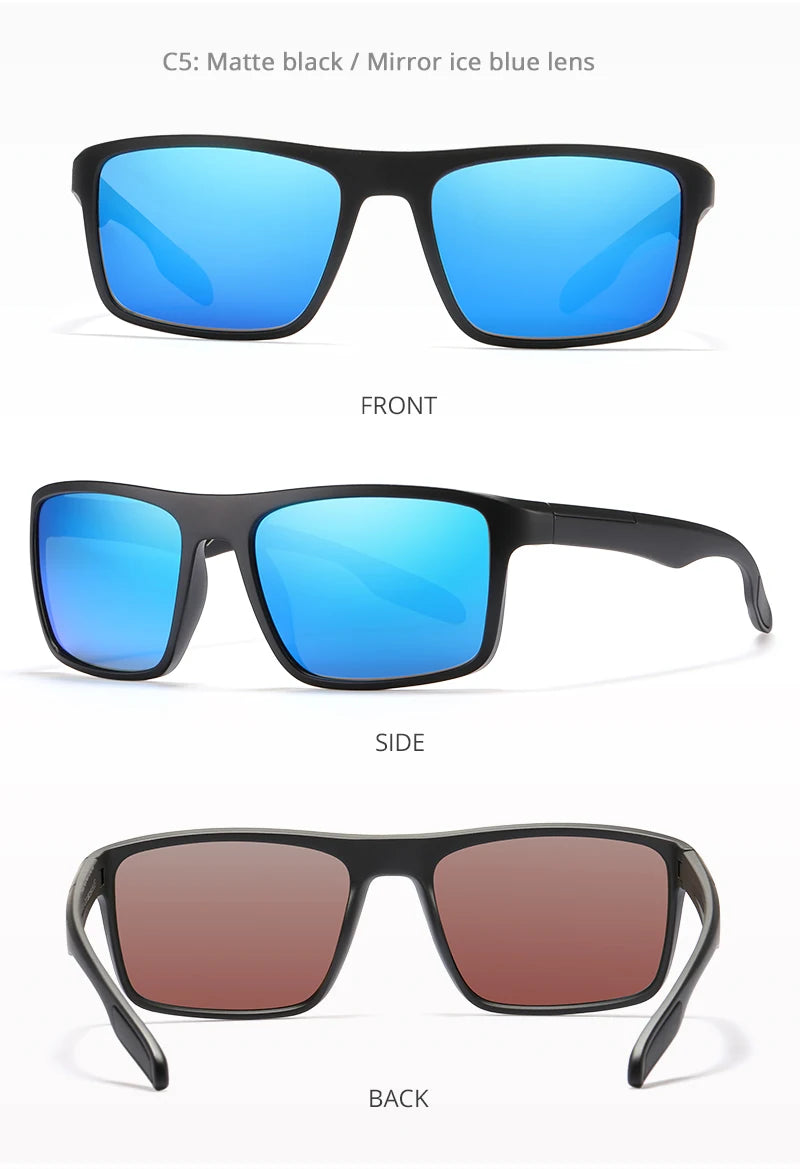 Sonnenbrille übergroß rechteckig polarisiert photochrom 154mm Sport