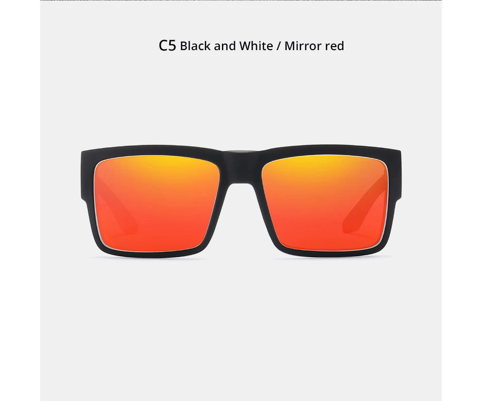 Sonnenbrille quadratisch polarisiert UV400 Punk-Stil elastisch Herren