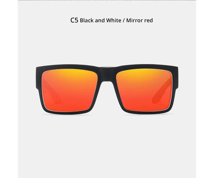 Sonnenbrille quadratisch polarisiert UV400 Punk-Stil elastisch Herren