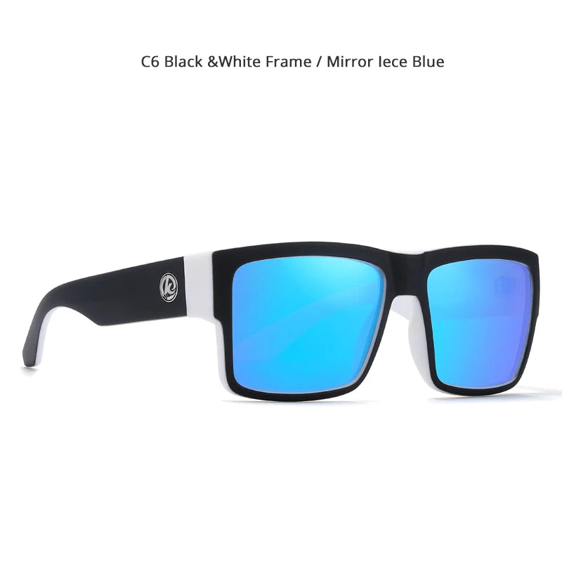 Sonnenbrille quadratisch polarisiert UV400 Punk-Stil elastisch Herren