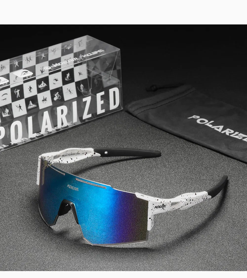 Sonnenbrille Sport TR90 polarisiert 1,2mm Glas Gummisteg winddicht Herren