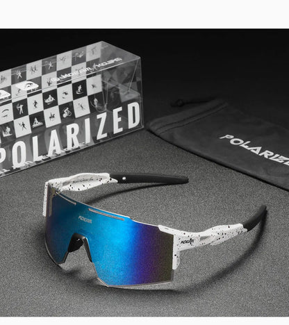 Sonnenbrille Sport TR90 polarisiert 1,2mm Glas Gummisteg winddicht Herren