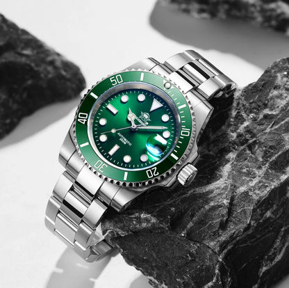 Herren-Taucheruhr mit Keramikluenette und NH35-Automatikwerk