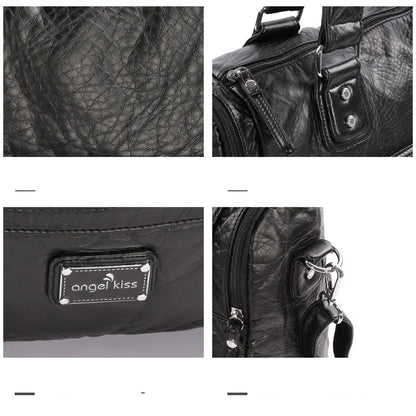Damen-Schultertasche aus PU-Leder mit Top-Griff und extrem großem Fassungsvermögen für Alltag