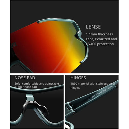 Sonnenbrille Sport TR90 polarisiert kratzfest 1,1mm Linse Herren