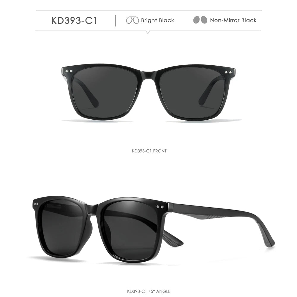Sonnenbrille quadratisch TR90 polarisiert Federgelenk Angeln Herren