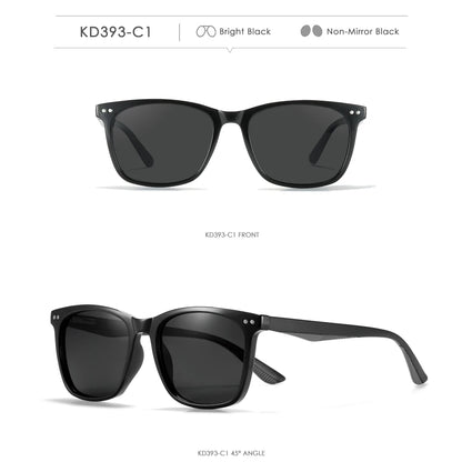 Sonnenbrille quadratisch TR90 polarisiert Federgelenk Wandern Angeln Herren