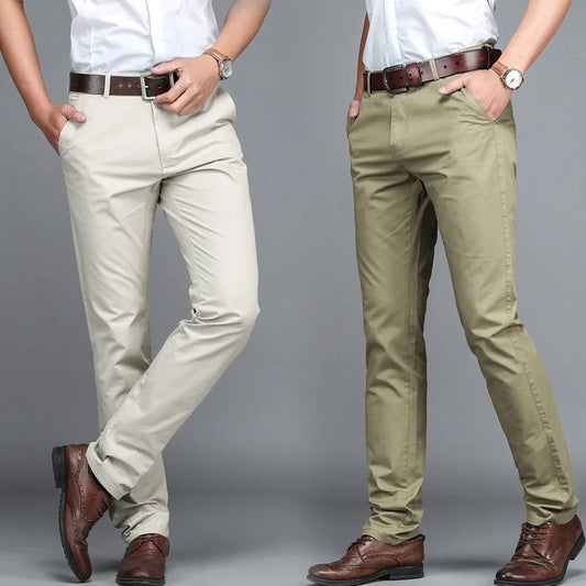 Herren Smart Casual Hose aus leichtem Twill mit geradem Schnitt