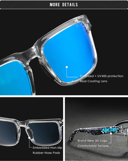 Sonnenbrille quadratisch polarisiert 37 Farben UV400 lässig Outdoor Unisex