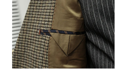 Leinen Herren Anzugset mit Blazer und Hose – ideal für Hochzeit, Sommer und Business in Weiß und Beige