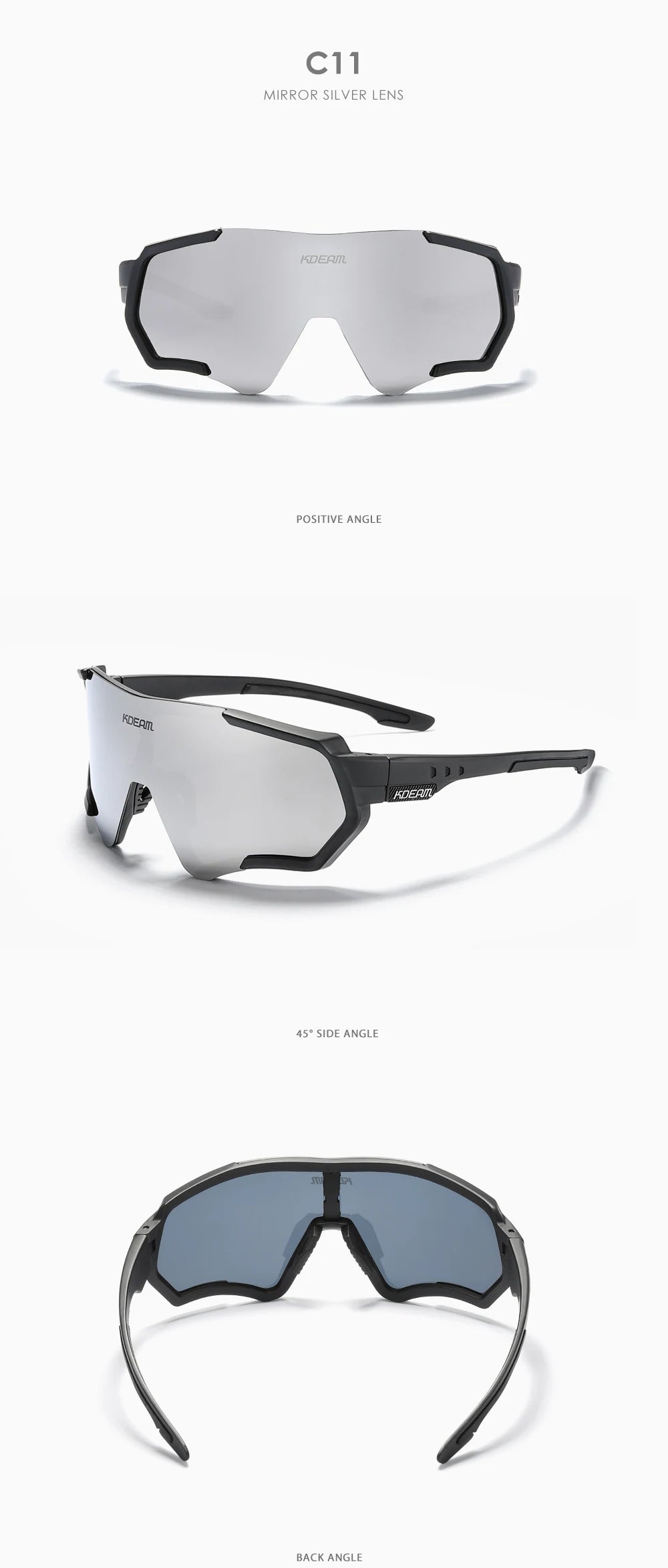 Sonnenbrille Sport TR90 polarisiert Flash-Beschichtung Outdoor Herren