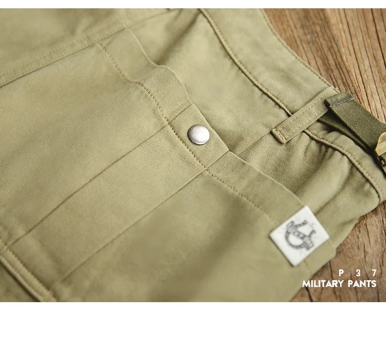 Herren Cargo Shorts im Militär-Stil mit verstellbarer Taille und Taschen
