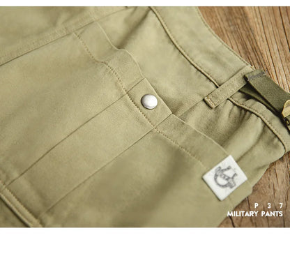 Herren Cargo Shorts im Militär-Stil mit verstellbarer Taille und Taschen