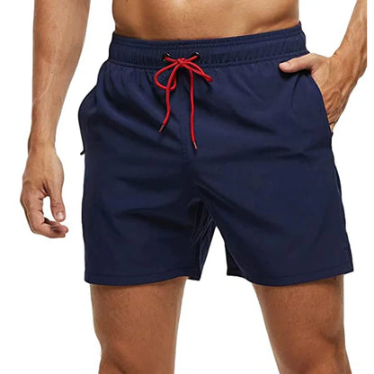 Herren-Badeshorts mit Farbverlauf, schnelltrocknend, mit Reißverschlusstaschen und Mesh-Futter – modische Schwimmshorts für den Strand