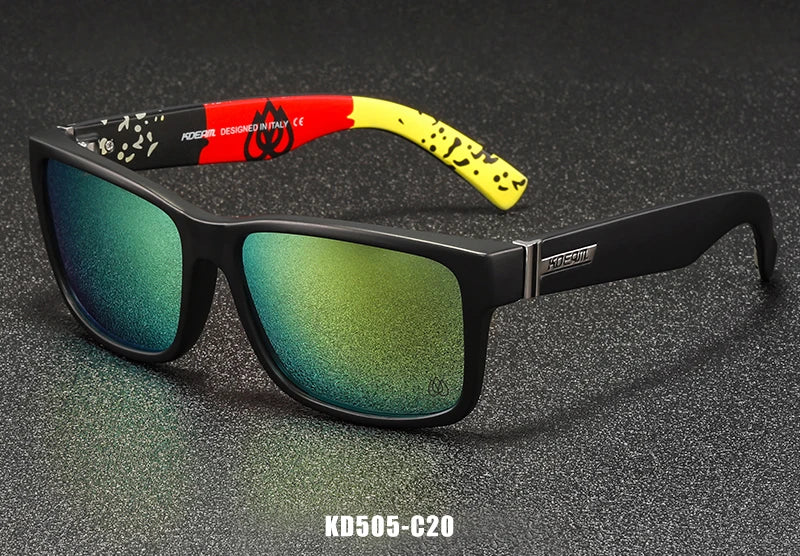 Sonnenbrille Sport polarisiert photochrom Fahren auffällige Farben Hartbox