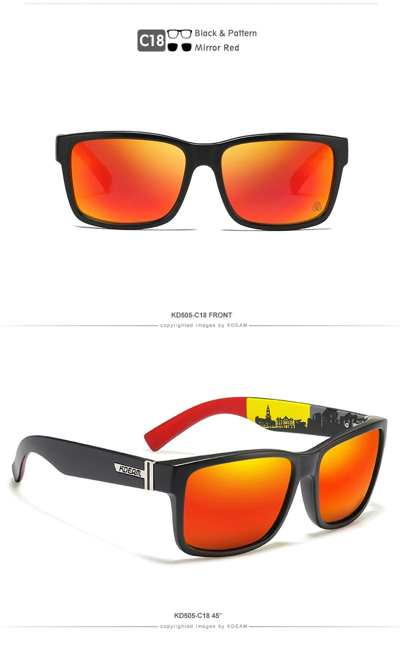 Sonnenbrille Sport polarisiert photochrom Fahren auffällige Farben Hartbox
