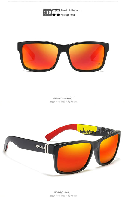 Sonnenbrille Sport polarisiert photochrom Fahren auffällige Farben Hartbox