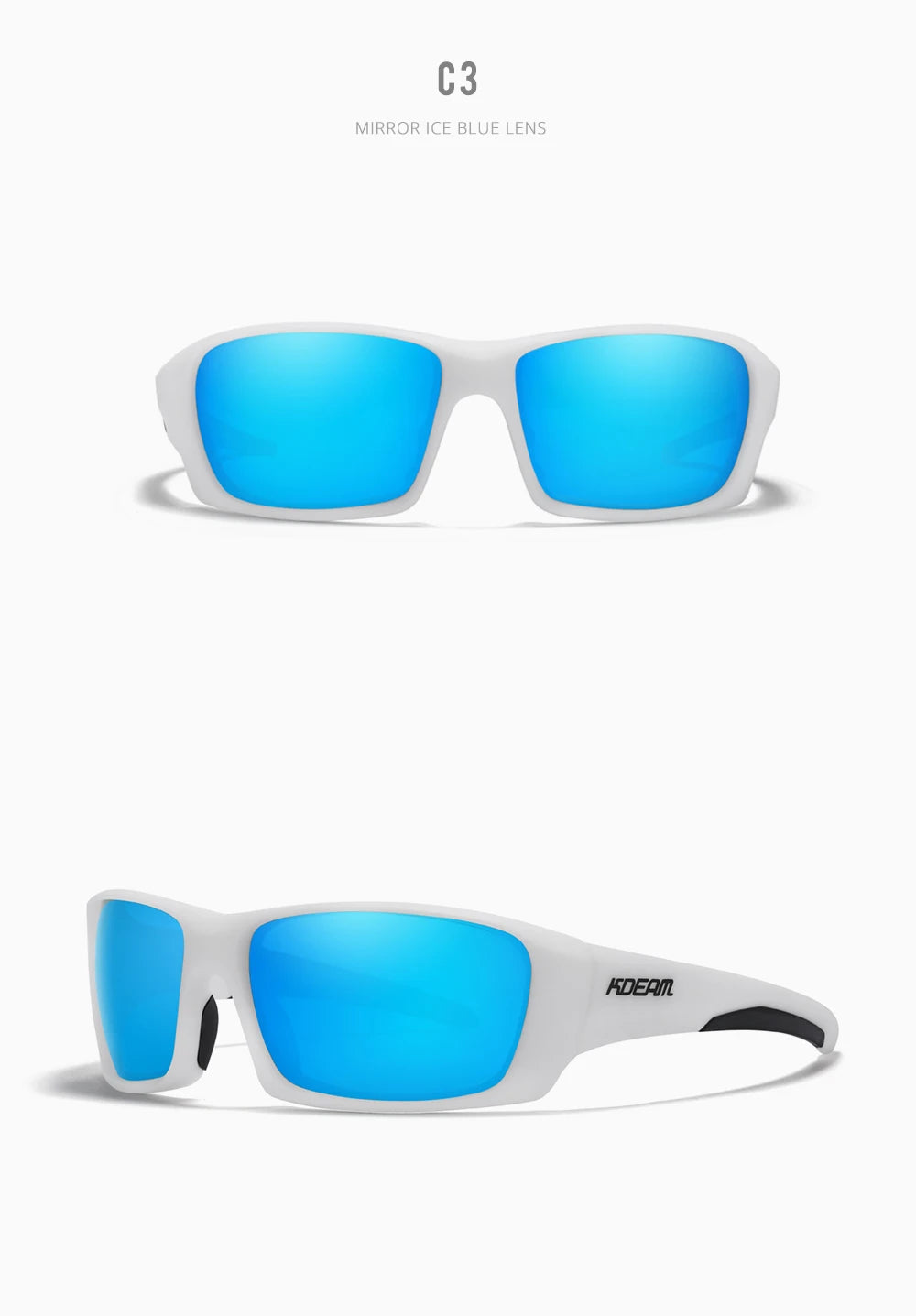 Sonnenbrille Sport TR90 polarisiert Wandern Angeln Reißverschlussetui Herren