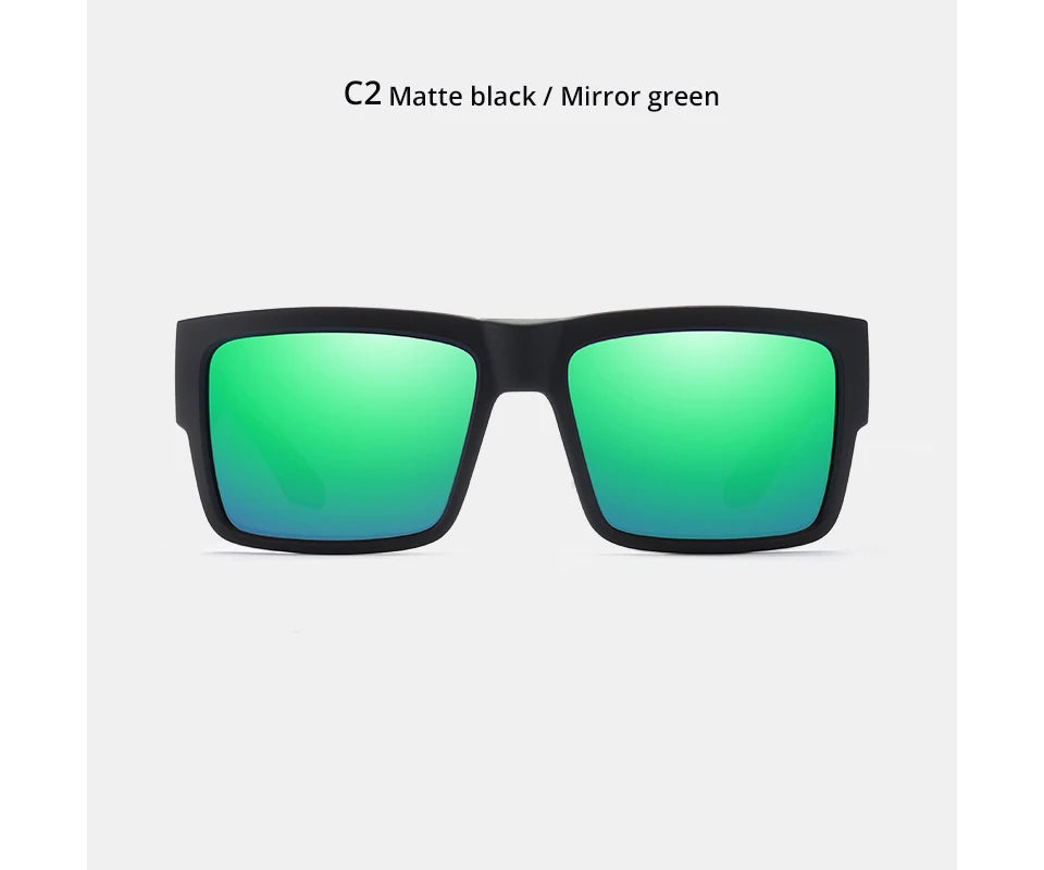 Sonnenbrille quadratisch polarisiert UV400 Punk-Stil elastisch Herren