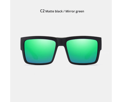 Sonnenbrille quadratisch polarisiert UV400 Punk-Stil elastisch Herren