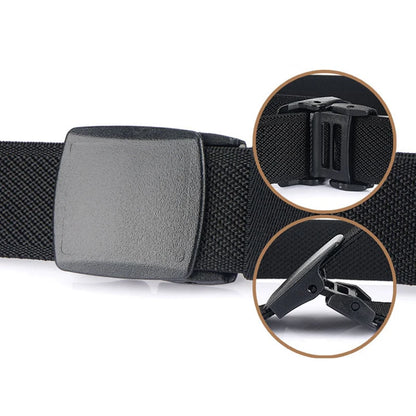 Unisex-Gürtel aus Nylon mit Elastischem Stretchband und Metallfreiem Schnellverschluss Gestreift