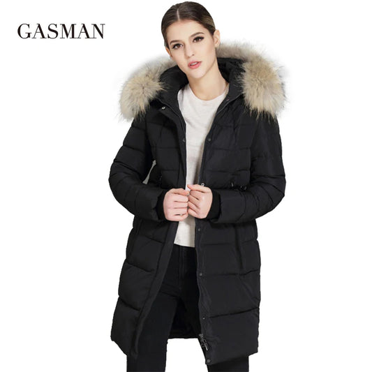 Damen-Winterjacke aus fester Baumwolle mit Kapuze und Reißverschluss – Slim-Fit Pufferjacke für Herbst und Winter