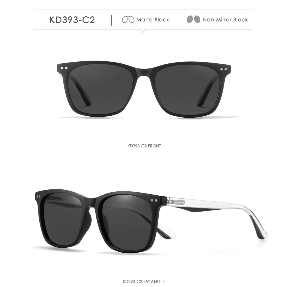 Sonnenbrille quadratisch TR90 polarisiert Federgelenk Angeln Herren