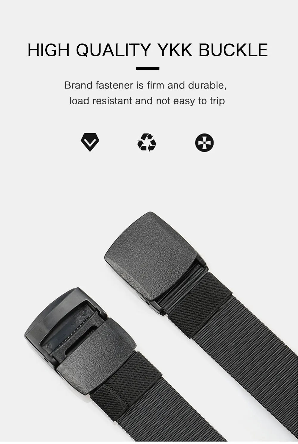 Herren Tactical Nylon-Gürtel 3,8 cm Canvas Military Outdoor 125 cm