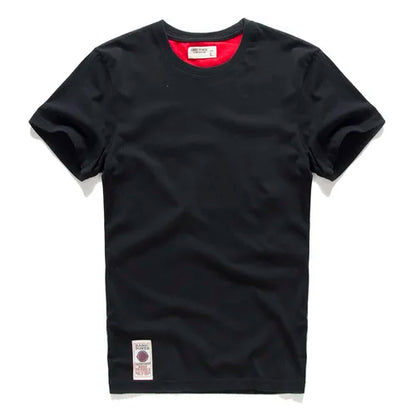 Männer T-Shirt aus Baumwolle im einfarbigen Design mit klassischem O-Ansatz