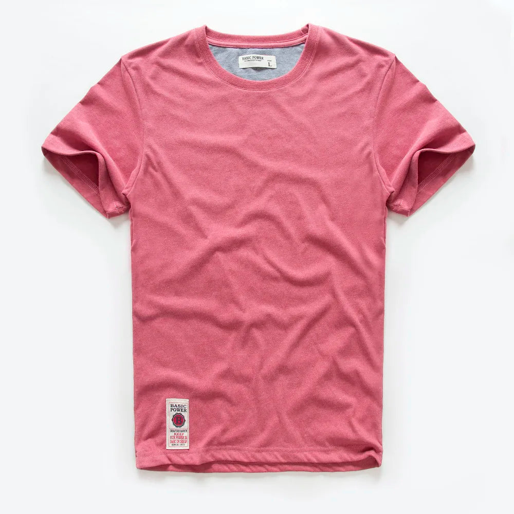 Herren Kurzarm T-Shirt aus Baumwolle und Polyester im einfarbigen Design