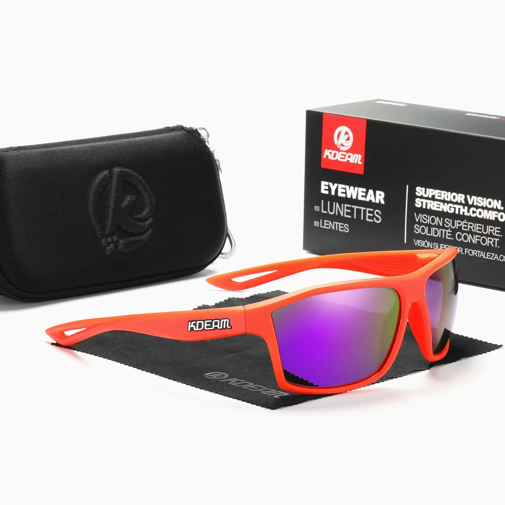Sonnenbrille quadratisch polarisiert 65mm Outdoor Angeln Sport Herren