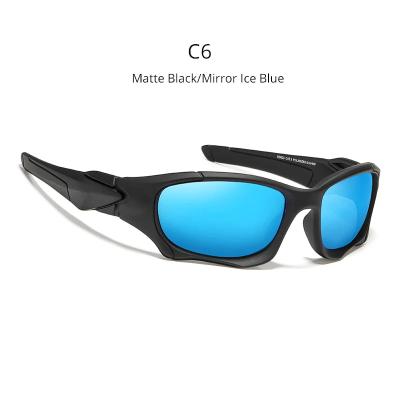 Sonnenbrille Sport Schild polarisiert gebogener Rahmen widerstandsfähig Unisex