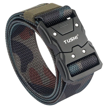 Herren-Taktischer Gürtel aus 1200D Nylon mit Schnellverschluss und robuster Metall-Schnalle, Breite 3,8 cm