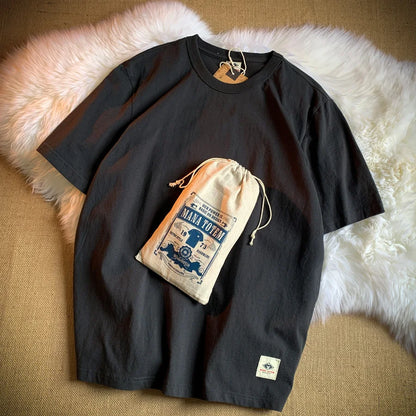 Herren T-Shirt aus einfarbiger Baumwolle mit kurzen Ärmeln für den Sommer
