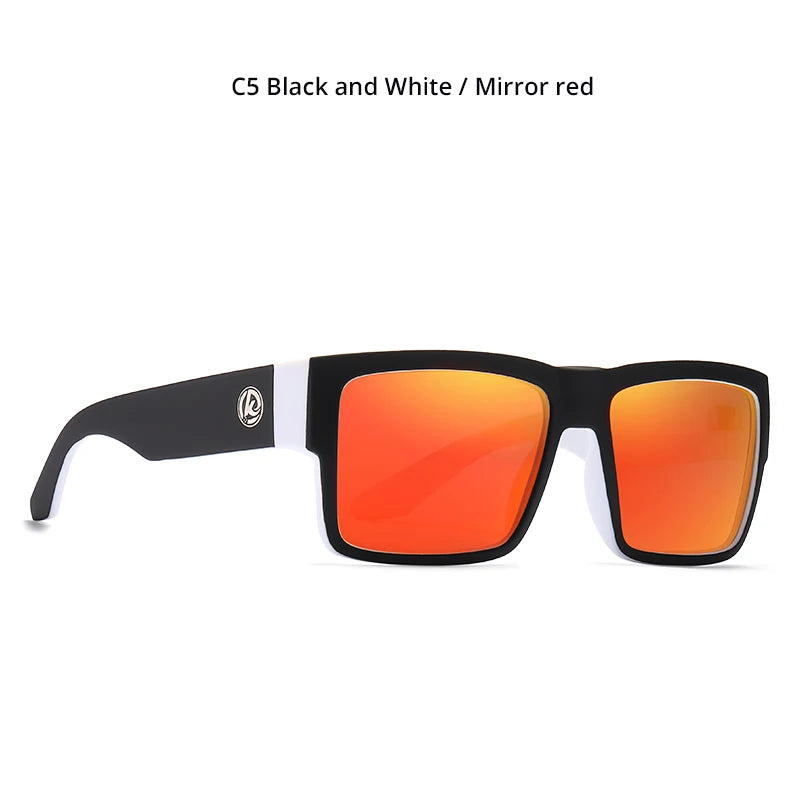 Sonnenbrille quadratisch polarisiert UV400 Punk-Stil elastisch Herren