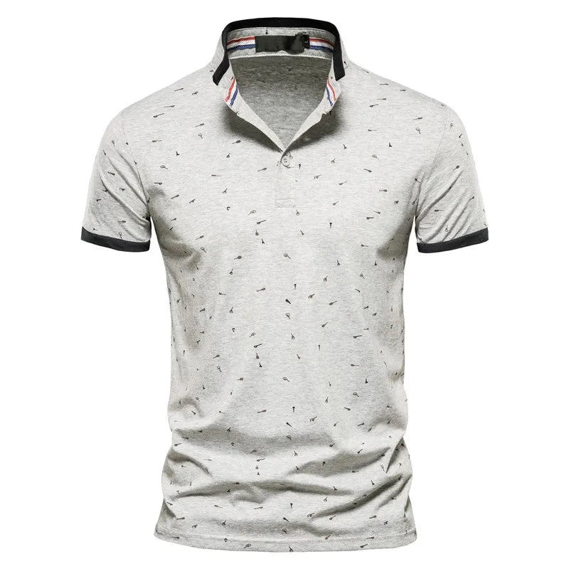 AIOPESON Casual Gedruckt Polo-Shirts Männer Slim Fit Stehkragen Baumwolle männer T-Shirt Neue Sommer Hohe Qualität Klassische Männer kleidung