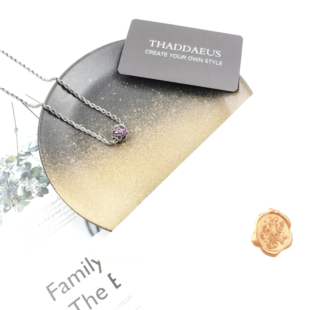 Damen-Halskette Karma Rad Feuer leidenschaftlich aus Sterlingsilber