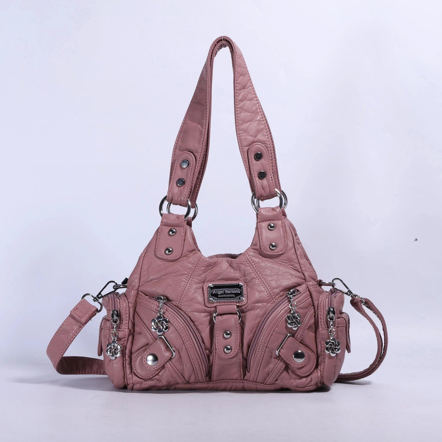 Damen-Handtasche Rosa Mit Reißverschluss Und Mehrfach-Innentaschen Für Alltag Und Freizeit