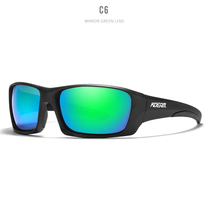 Sonnenbrille Sport TR90 polarisiert Wandern Angeln Reißverschlussetui Herren