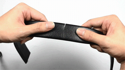 Herren Leder-Gürtelband ohne Schnalle Rindsleder Schwarz Braun 3,5 cm