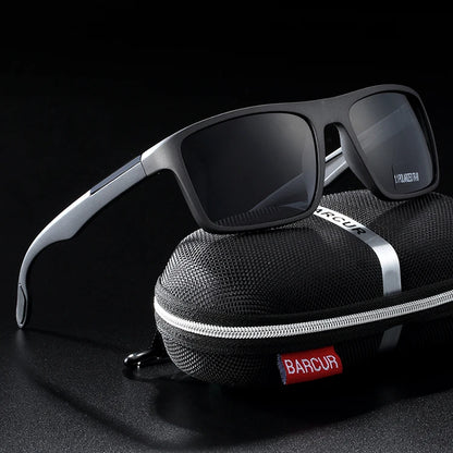 Sonnenbrille TR90 Vintage quadratisch polarisiert UV400 Herren Damen