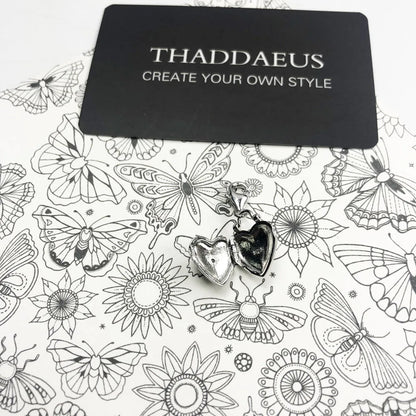 Damen-Charm-Anhänger Herz-Medaillon Vintage II aus Sterlingsilber