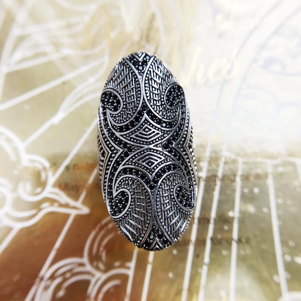 Damen-Ring Maori-Tattoo kulturell II aus Sterlingsilber