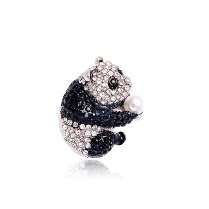 Brosche Panda Strass Tier Anzug Hemd Festival Geschenk Niedlich