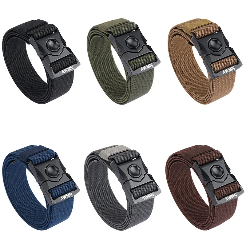 VATLY Taktischer Stretch-Gürtel Herren Nylon mit Zink-Schnellverschluss