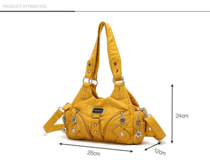 Damen-Handtasche mit Top-Griff und Mehrfachinnenfächern für Alltag und Freizeit Leichtgewichtig
