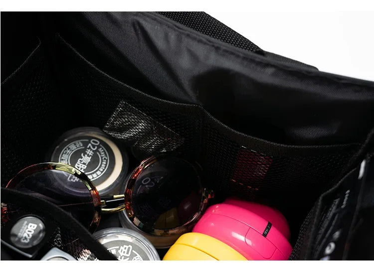 Damen Kosmetiktasche Großes Fassungsvermögen Aus Robuster Oxford-Gewebe Für Reisen Und Alltag Schwarz
