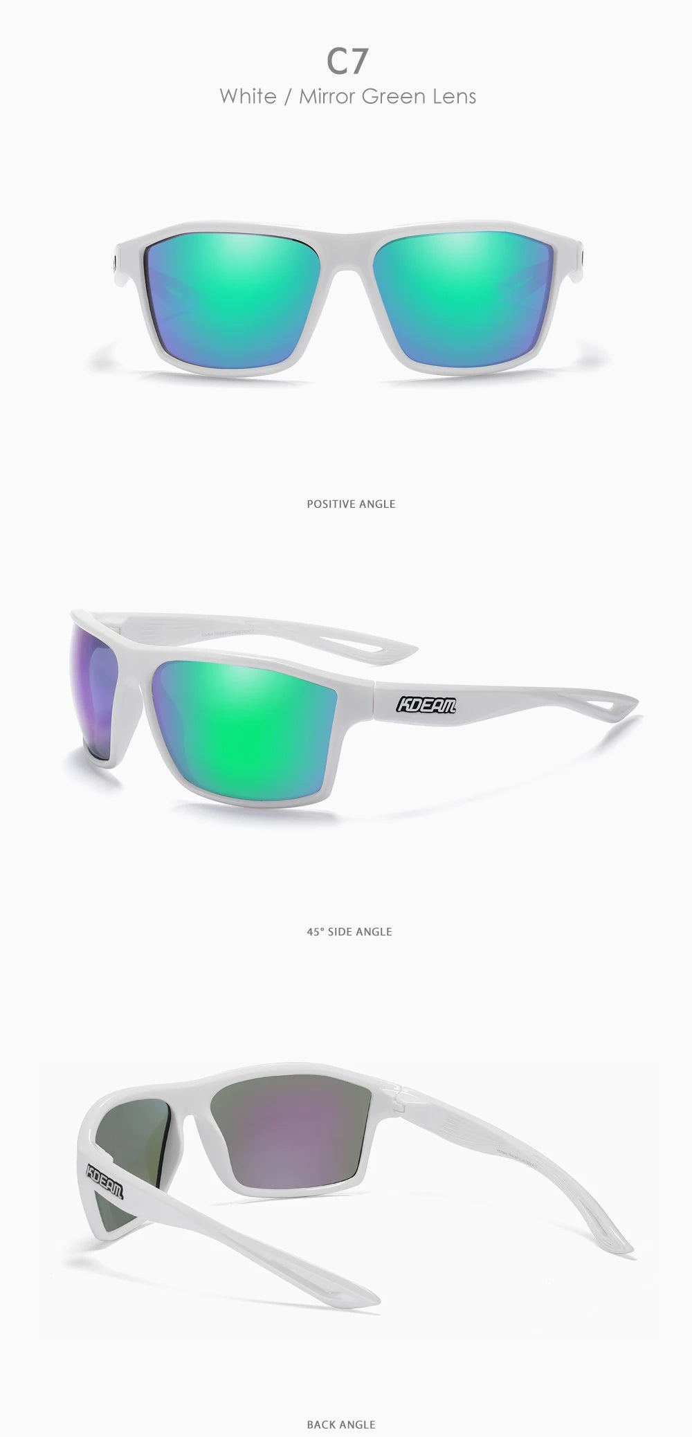 Sonnenbrille quadratisch polarisiert 65mm Outdoor Angeln Sport Herren