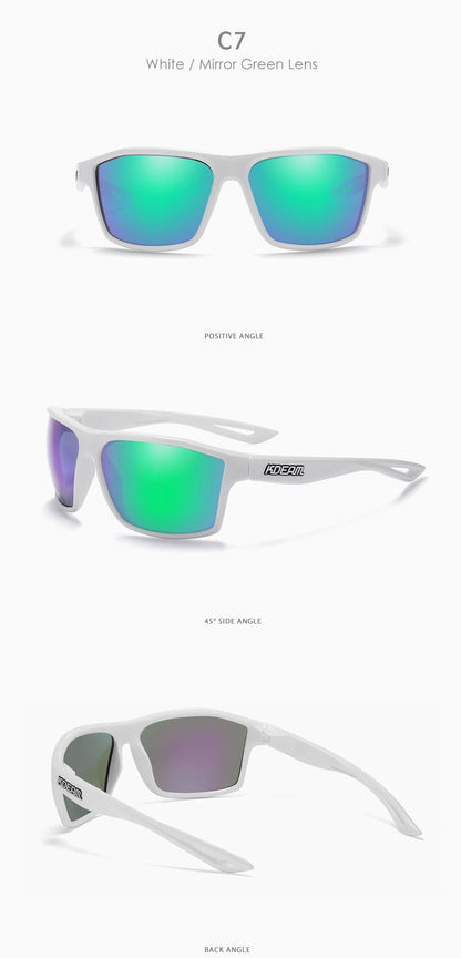 Sonnenbrille quadratisch polarisiert 65mm Outdoor Angeln Sport Herren