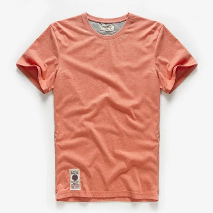 Herren T-Shirt aus Baumwolle im soliden Design für lässige Anlässe
